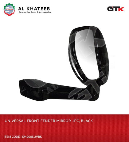 Universal Front Fender Mirror 1Pc, Black