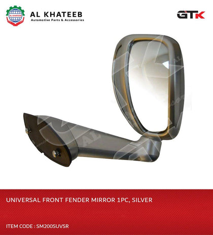 Universal Front Fender Mirror 1Pc, Silver