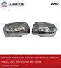 Car Door Mirror Cover With LED Driver & Passenger Side Corolla 2001-2007, 2Pcs/Set, ABS Chrome