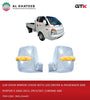 GTK Car Door Mirror Cover With LED Driver & Passenger Side Porter Ii 2006-2013, 2Pcs/Set, Chrome ABS