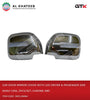 GTK Car Door Mirror Cover With LED Driver & Passenger Side Noah 1996, 2Pcs/Set, Chrome ABS