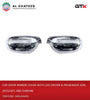 Pg307 Car Door Mirror Cover With LED Driver & Passenger Side, 2Pcs/Set, ABS Chrome