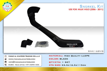 GTK Car Snorkel Kit Air Intake System Hilux Vigo 2005-2014, High Quality Lldpe