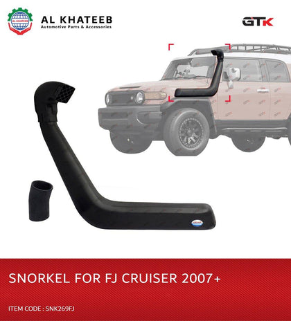 GTK Car 4X4 Black Snorkel Kit Ram Air Intake System FJ Cruiser 2007-2017