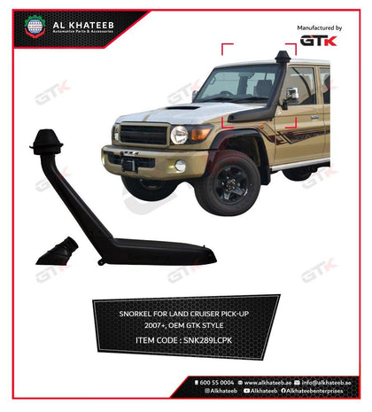 GTK Car Black Snorkel Kit Air Intake System With Head Land Cruiser Pickup & Station 2007-2016, OEM GTK Style