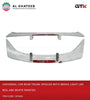 Universal Car Rear Trunk Spoiler With Brake Light LED Red, ABS White Painted