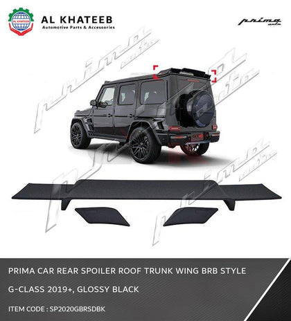 Car Rear Spoiler Roof Trunk Wing Style G-Class 2019+, Glossy Black