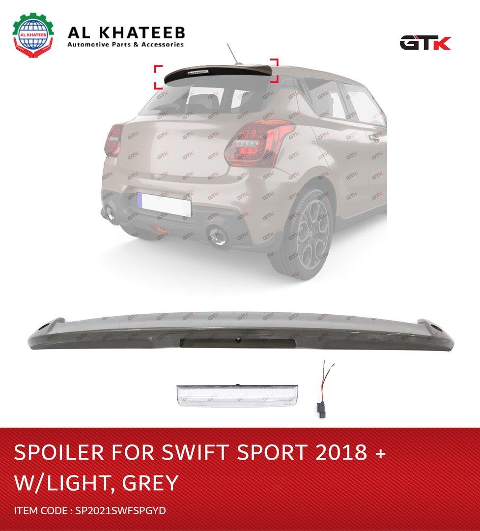 Car Rear Wing Break Car Rear Spoiler Roof Trunk Wing With Brake Light LED Swift 2018+, ABS