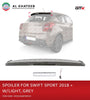 Car Rear Spoiler Roof Trunk Wing With Brake Light LED Swift 2018+, ABS Dark Gray