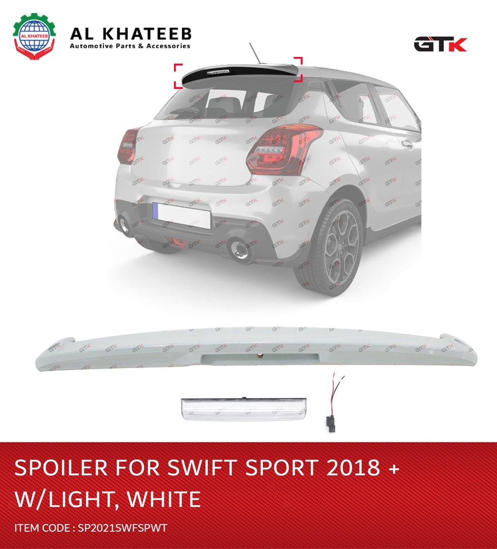 Car Rear Wing Break Car Rear Spoiler Roof Trunk Wing With Brake Light LED Swift 2018+, ABS