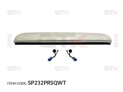 GTK Car Rear Spoiler Roof Wing With Brake Light LED Prado FJ150 2010-2018, ABS Plastic White Painted