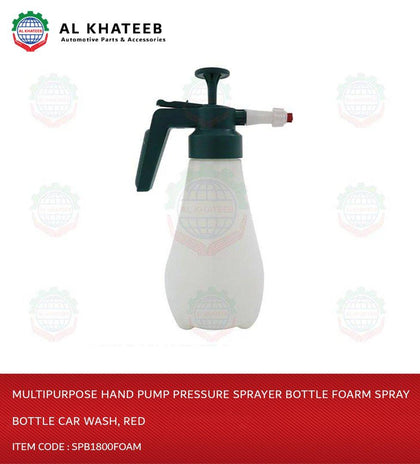 Multipurpose Hand Pump Pressure Sprayer Bottle Foarm Spray Bottle Car Wash, Red