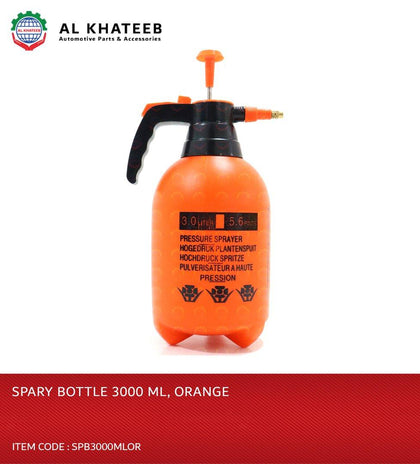Al Khateeb Multipurpose Hand Pressure Sprayer Bottle For Household Garden,Pump Pressure Spray Bottle Extension Gun 3000Ml Orange