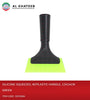 SILICONE SQUEEZES W/PLASTIC HANDLE, GREEN  13x14CM