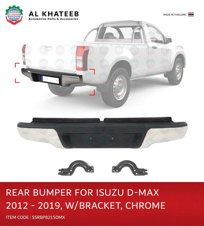 REAR BUMPER FOR DMAX 2012-19 W/BRACKET CHROME