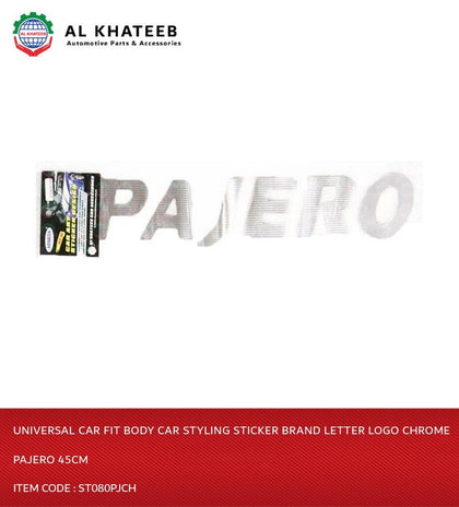 Al Khateeb Univesal Car Fit Body Car Styling Sticker Brand Letter Logo Chrome Pajero 45Cm