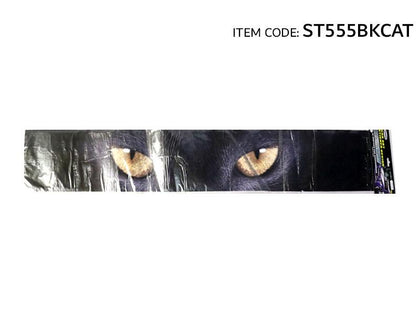 Al Khateeb Sport Design Univesal Car Sunshade Sticker Windscreen Windshield Sticker Cat Eye Design, Black