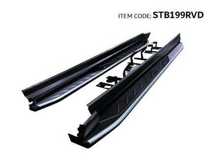 GTK Car Running Boards Side Step Bar Pedals Nerf Bars With Brackets Rav4 2019-2021 Silver Black