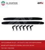 GTK Car Aluminum Alloy + Pp Plastic Side Step Bar Running Board With Brackets Patrol 2010-2015, Black