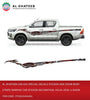 Car Special Decals Sticker Side Door Body Stripe Graphic Car Sticker Decoration, Hilux 2021, 4-Door