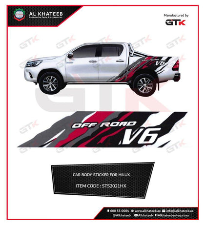 CAR BODY STICKER FOR HILUX - 1