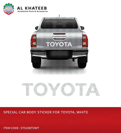 Toyota Universal Car Al Khateeb Car Special Decals Sticker Side Door Body Stripe Graphic Car Sticker Decoration, White