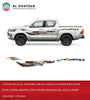 Toyota Hilux Al Khateeb Car 4X4 Decals Sticker Side Door Body Stripe Graphic Car Sticker Decoration, 2021 4-Door