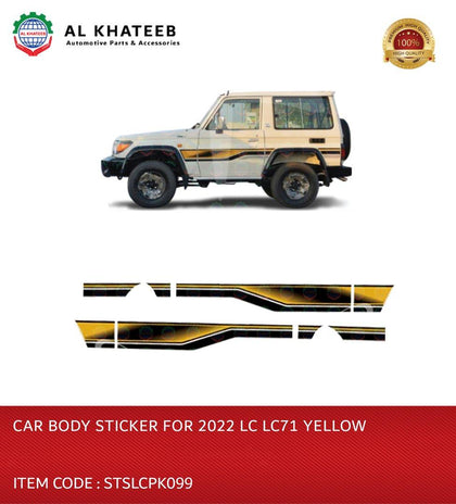 Car Body Sticker for LC Pickup LC71 2022 Yellow