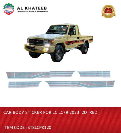 Car Body Sticker for LC Pickup LC79 2023 2D Red