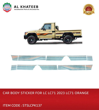 Car Body Sticker for LC71 2023 Orange
