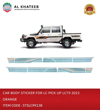 Car Body Sticker for LC Pickup LC79 2023 Orange