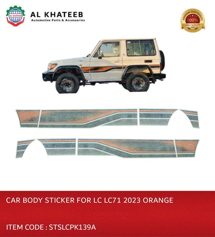 Car Body Sticker for LC LC71 2023 Orange