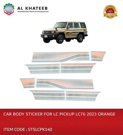 Car Body Sticker for  LC Pickup LC76 2023 Orange