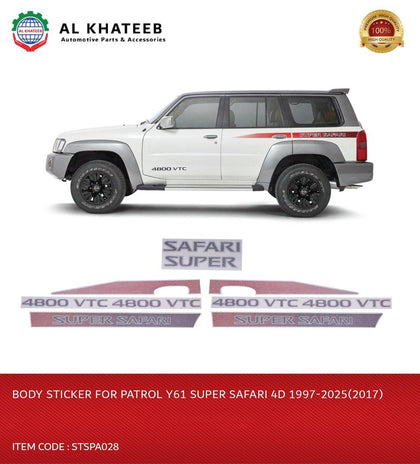 Body Sticker for Patrol Y61 Super Safari 4D 1997-2025(2017)