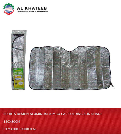 Sports Design Aluminum Jumbo Car Folding Sun Shade 150X80Cm