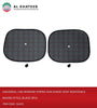 Al Khateeb Universal Car Window Spring Sun Shade Heat Resistance Round Style, Black 2Pcs