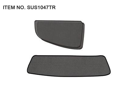 GTK Car Side Window Non-Foldable Sun Shade Vehicle Mesh Window Shield Uv Protection Triton 2007, Black 3Pcs