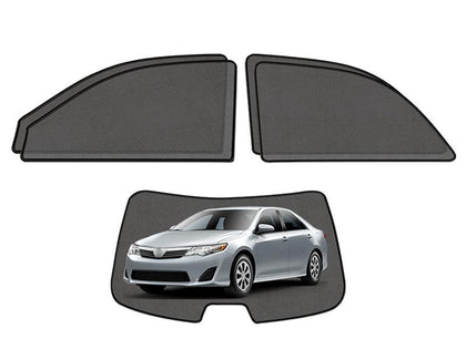 GTK Car Side Window Foldable Sun Shade Vehicle Window Mesh Shield Uv Protection Camry 2003-2006, Black 5Pcs