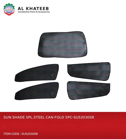 GTK Car Side Window Foldable Sun Shade Vehicle Window Mesh Shield Uv Protection Sportage 2010+, 5Pcs, Silver