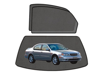 Al Khateeb Universal Car Side Window Non-Foldable Sun Shade Vehicle Window Mesh Shield Uv Protection, 3Pcs, Black