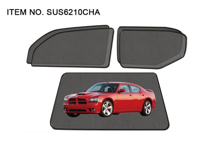 GTK Car Side Window Foldable Sun Shade Vehicle Window Mesh Shield Uv Protection Charger 2010+, 5Pcs, Black