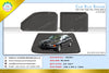 GTK Car Side Window Foldable Sun Shade Vehicle Window Mesh Shield Uv Protection Bmw E38 / 735 1994-2001, 5Pcs, Black