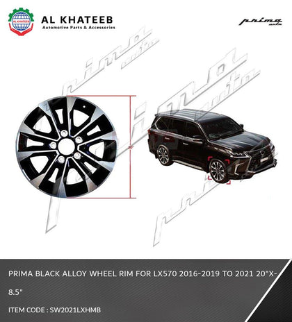 Prima Black Alloy Wheel Rim For LX570 2016-2019 To 2021 20