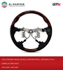 GTK Car Steering Wheel Black Leather Metal, Wooden Style Corolla 2008-2012