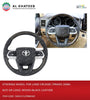 STEERING  WHEEL FOR  LC 2016-21 /  PRADO 2018+ ,W/O GR LOGO , WOODEN+BLACK LEATHER