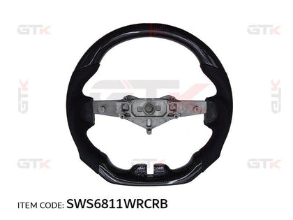 Prima Carbon Fiber Black Leather Special Steering Wheel With Red Marker For Wrangler Jk 2015-2017
