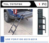 GTK Foldable Pickup Truck Tailgate Step Ladder With Lock Device F150 2015-2019, Metal Steel Black