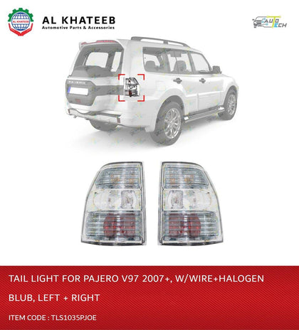 Auto-Tech Car Rear Tail Light Assembly Brake Lamp With Wire & Halogen Bulb Pajero V97 2007-2019 Left 1Pc