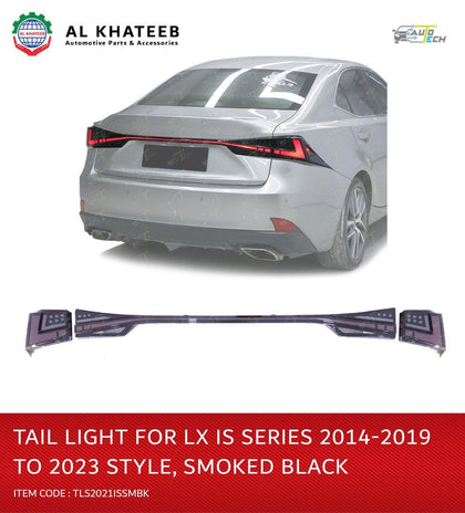 AutoTech Car Performance Rear Tail Lights Assembly Is Series 2014-2019 Upgrade To 2023 Style, Smoked Black