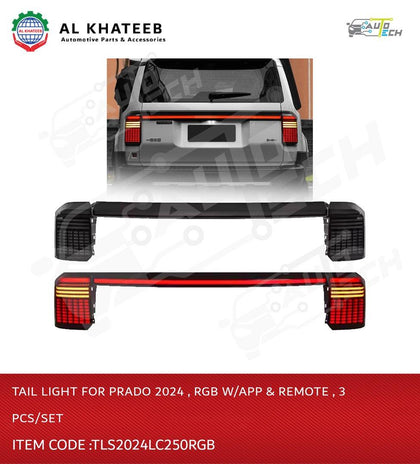 Tail Light for Prado 2024 RGB with App & Remote 3PCS/SET